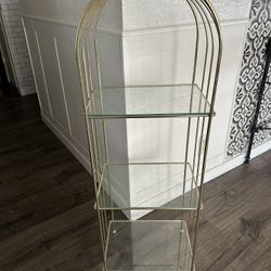 Vintage Brass Hollywood Regency Shelves