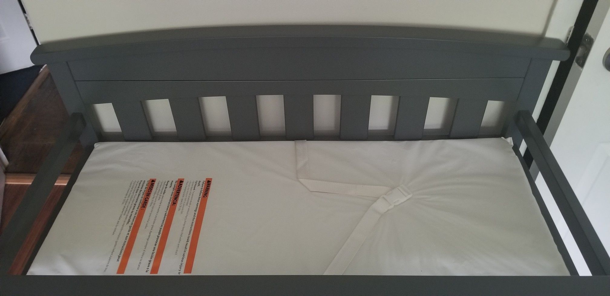 Gray Baby Changing Table w/pad
