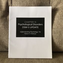 Psychological Disorders Chapter 15