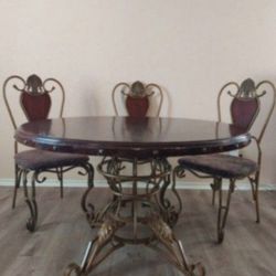 KITCHEN DINING TABLE AND CHAIRS MESA DE COMEDOR Y SILLAS IN JUSTIN