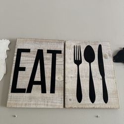 All Decor For Sale Farm Animals Eat Spoon Fork Wall Sign Decor 