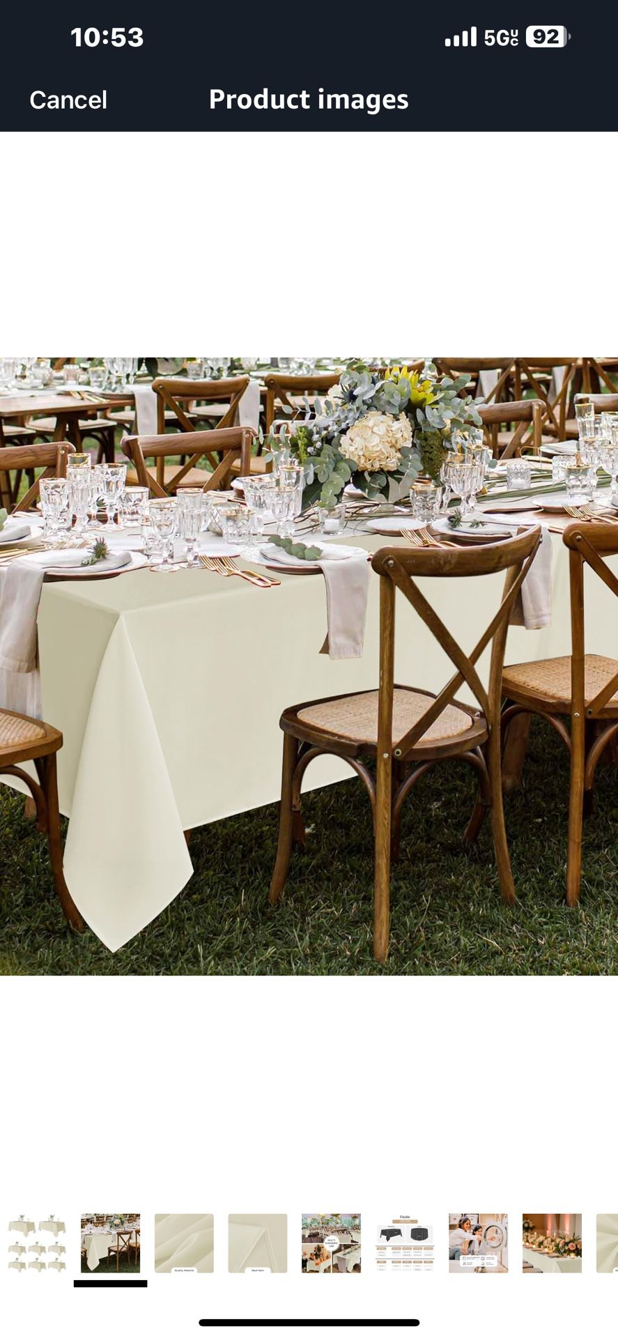 Ivory Table Cloths
