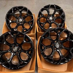 20”Chysler Wheels New Powder Coat Gloss Black