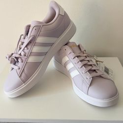 Adidas Grand Court Silver Dawn Cloud White Gold Metallic (Women's)  Size: 9
