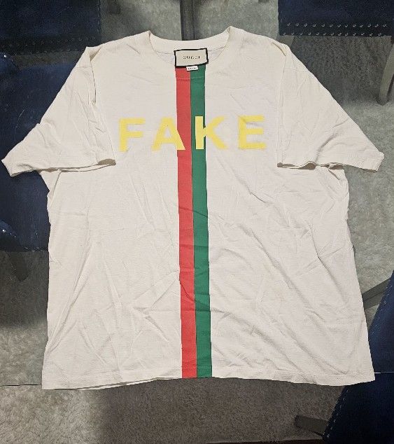 Gucci White Cotton Crew Neck T-Shirt