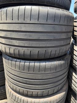 (2) 295/30ZR20 PAIR OF USED TIRES MICHELIN 5S 70% LIFE !!