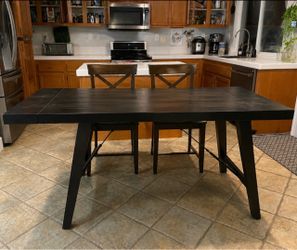 Solid wood Trestle dining table