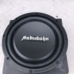 Audiobahn  AMW80H 8" Inch 550W Dual 4 Ohm Murdered Out Series Shallow-Mount Car Audio Subwoofer 