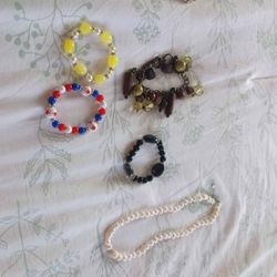 1 Necklace and 6 Bracelets 