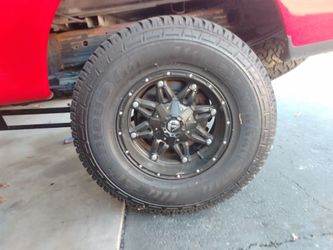 Brand new set of tires with the rims for sale