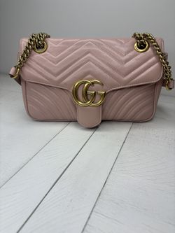 Gucci GG Marmont Matelassé Small Shoulder Bag – Dusty Pink Leather