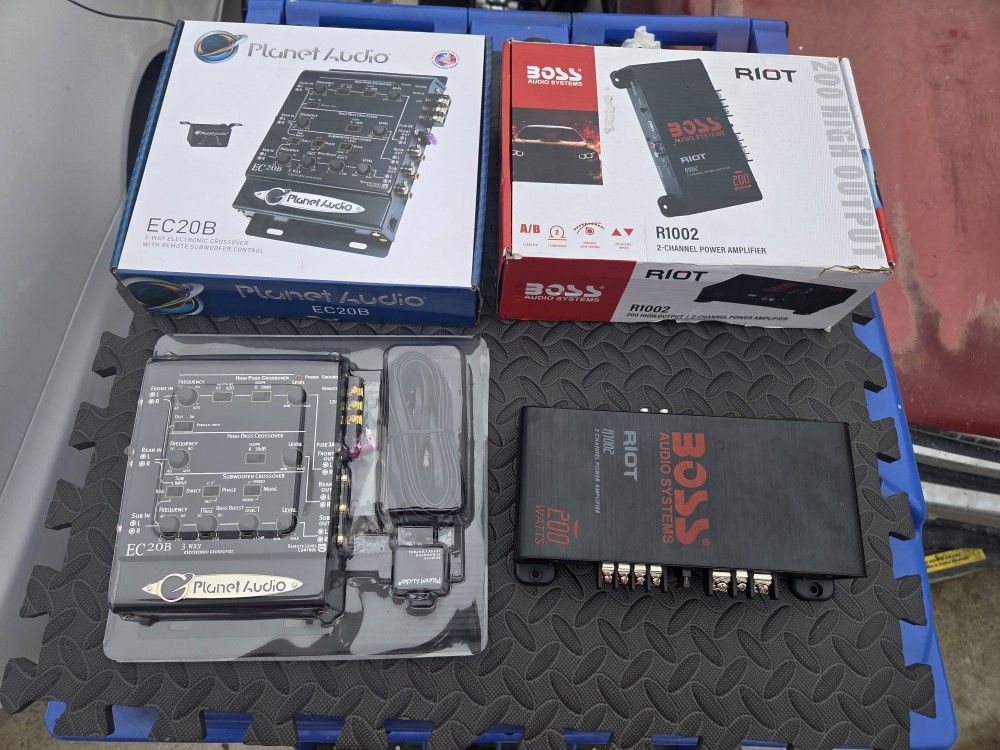 New Crossover And Amplifier.   Hablo Español: Se Vende Amp Amplificador Y Crossover Nuevo 