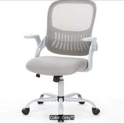 Grey Mesh Mid-Back Office Chair