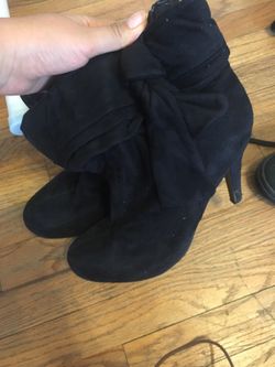 Black booties size 8