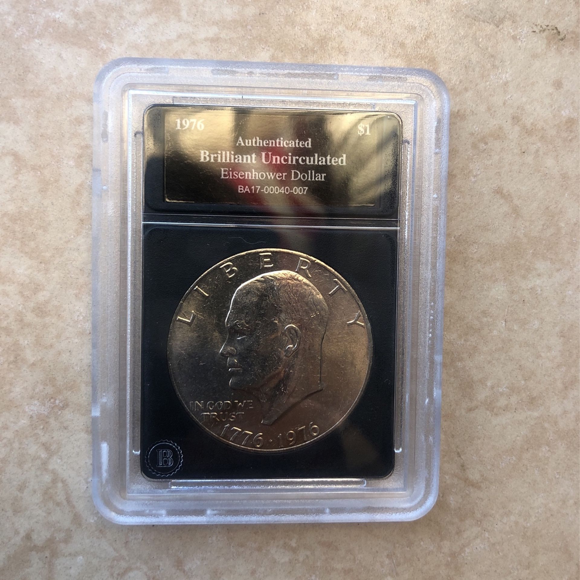 Authenticated Brilliant Uncirculated (Eisenhower Dollar Ba17-00040-007)
