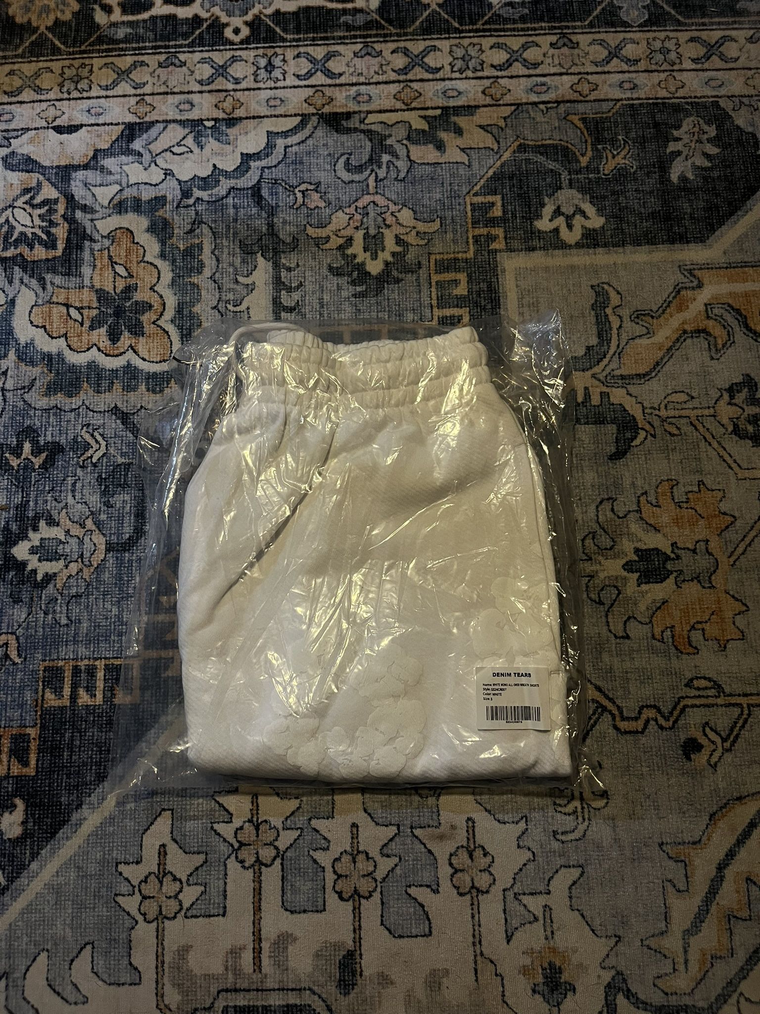 Denim Tears Mono Cotton Wreath Shorts White Size S