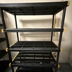 plastic storage shelves 5 tiers