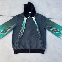 Rare vintage 2000s Y2K graphic zip-up hoodie with unique back design size large