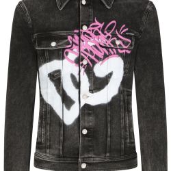 Dolce Gabbana Denim Graffiti Jacket Us 40 / It 50