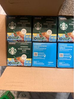 4 Cases- Starbucks Ice Coffee Blend K Cups - Vanilla