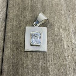 CZ Sterling Silver Pendant by Silpada 