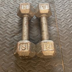 8lbs Steele Dumbbells