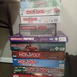 Monopoly Games $10.  And Up