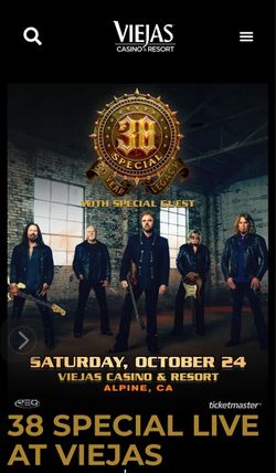 38 special @  Viejas 10/24/26 8 pm