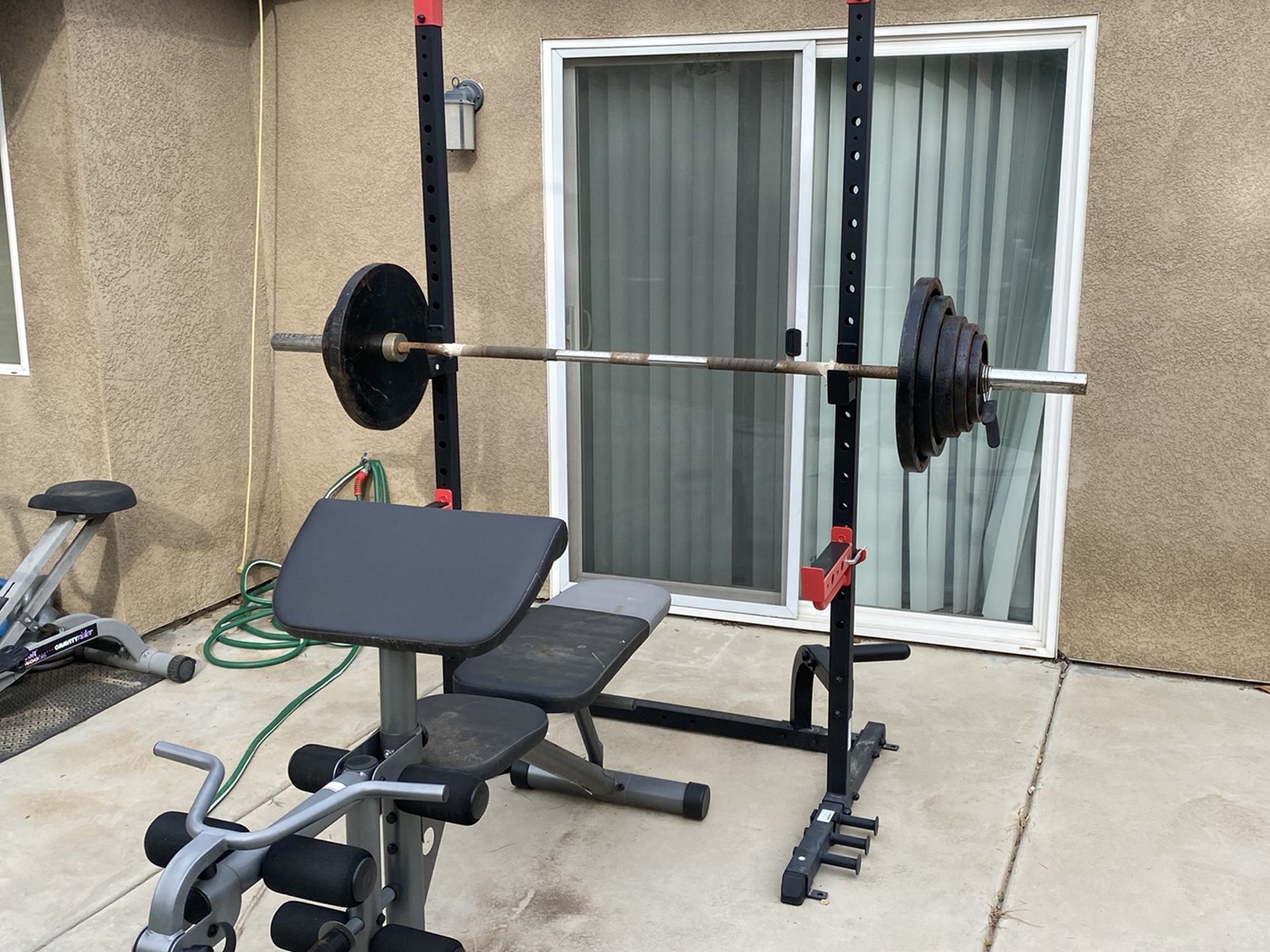 Weight Set With Rack And Bench