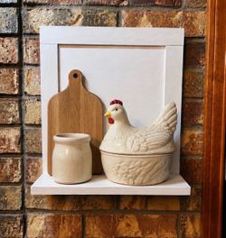 Vintage Wood Wall Shelf