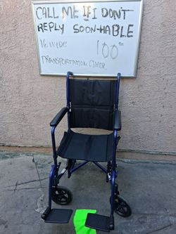 16" Wide Transport Wheelchair