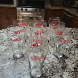 VINTAGE 6" 6 OZ COCA-COLA GLASSES..$4 EACH OR ALL 10 - $35
