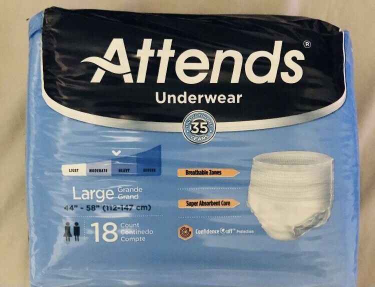 ATTENDS Adult Incontinence Underwear Size L