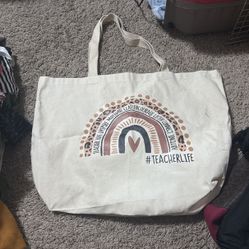 #TeacherLife Canvas Tote Bag