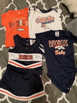 Baby girl bronco clothes ranging from 3-9 months