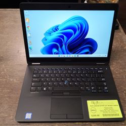 Dell Latitude E7470 14" Laptop - Intel Core i5-6300U, 8GB RAM, 256GB SSD, Windows 11 Pro