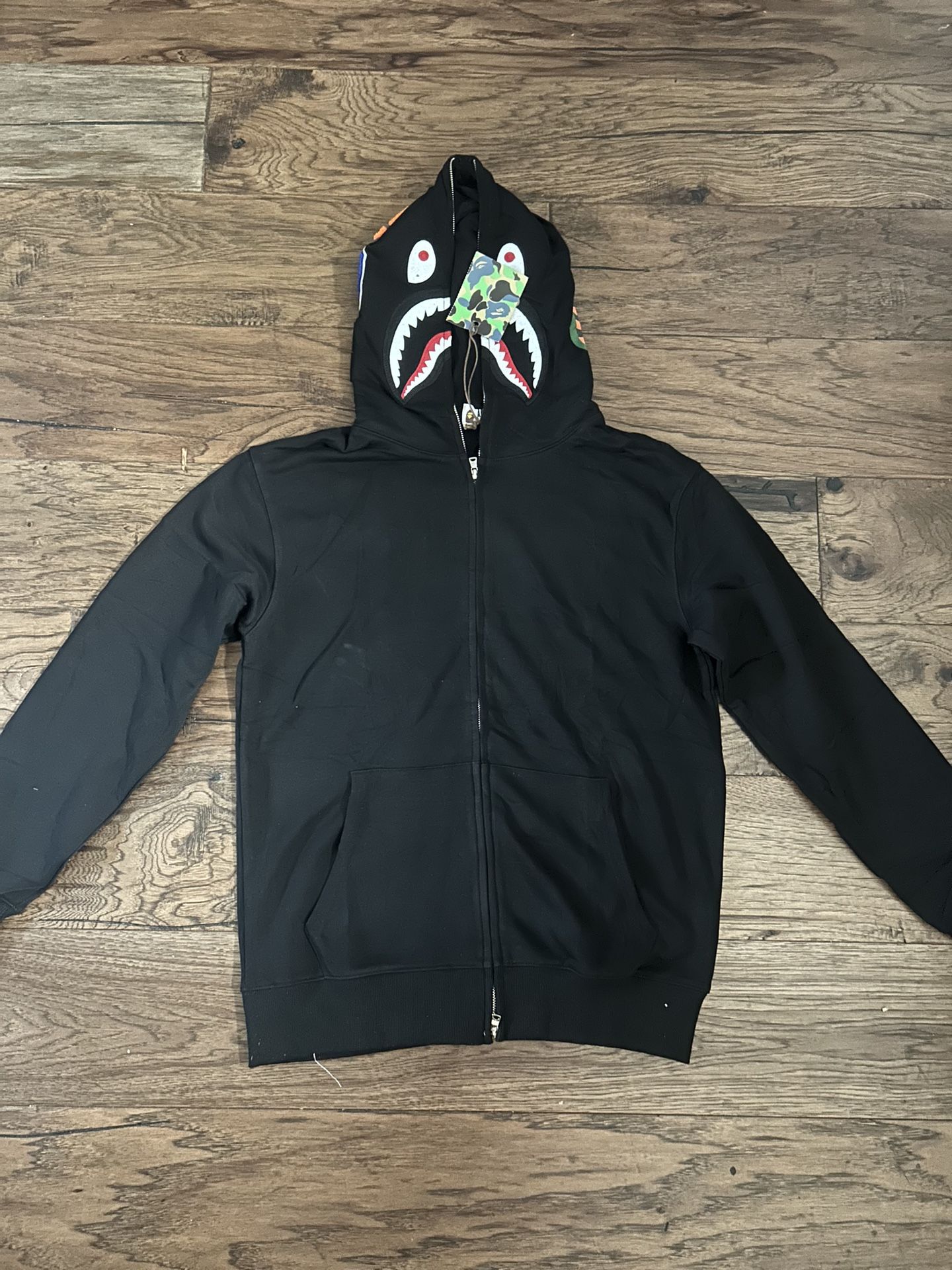 Black Bape Hoodie Large New
