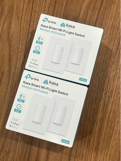 Kasa Smart Wi-Fi Light Switch Motion-Activated (2-Pack)