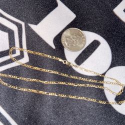 10K Figaro Gold Chain – 20 Inches