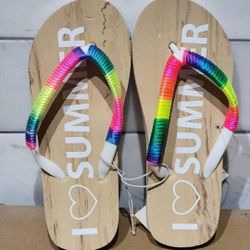 Girl's Rainbow Themed Flip-flops for $3 each

(Various Sizes Available Please See Description)