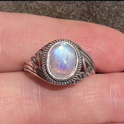 Moonstone Silver Ring S925