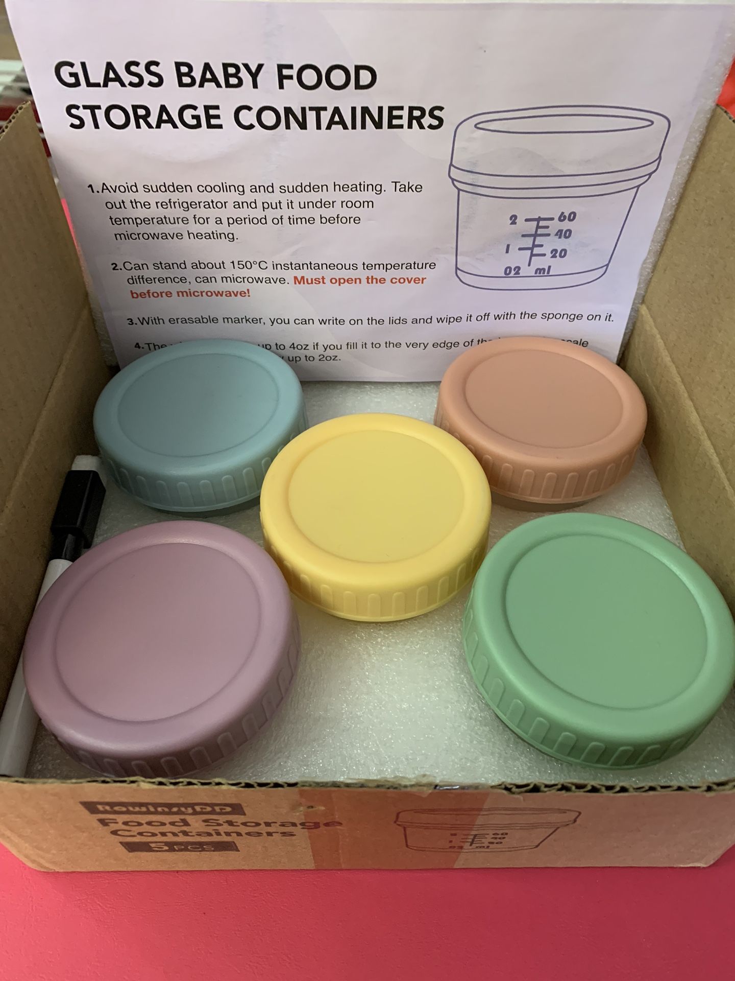 Glass Baby Food Jars