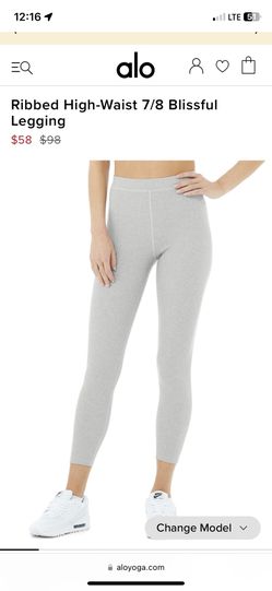Alo Ribbed High-Waist 7/8 Blissful Legging