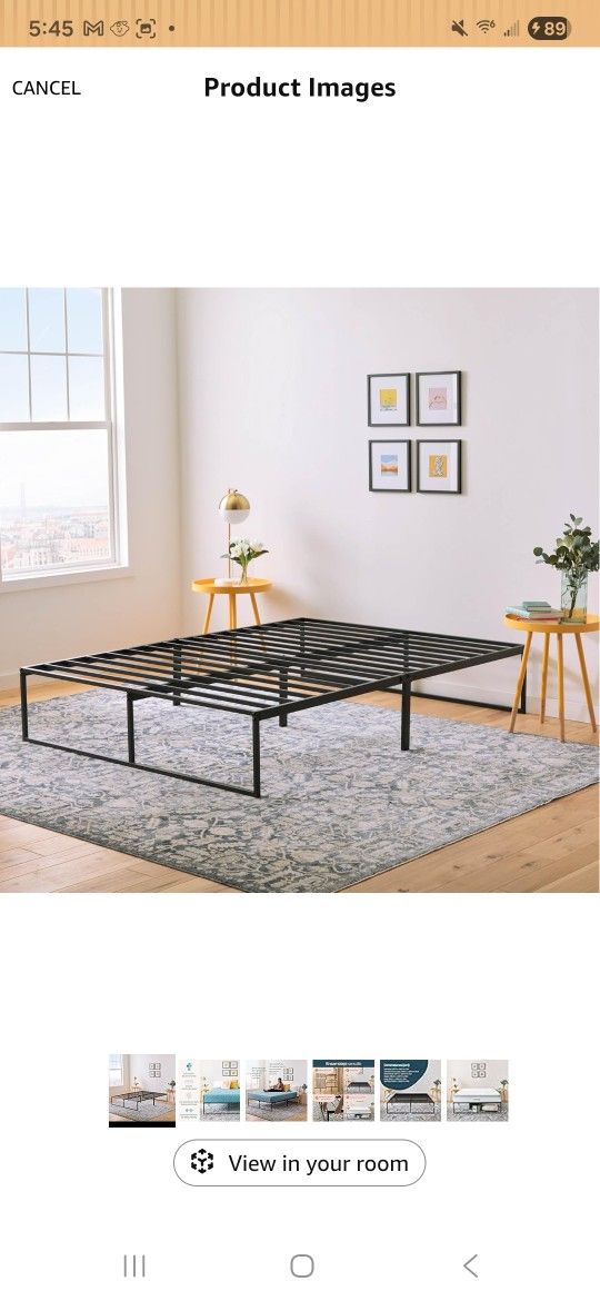 Linenspa Metal Platform Bed Frame Queen