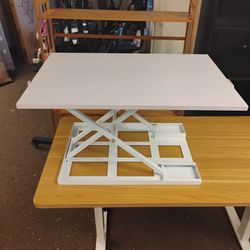 Mount-It! Height Adjustable Standing Desk Converter, 32" Sit Stand White