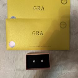 VVS MOISSANITE EARRINGS PASSES TESTER WITH GRA PAPERS