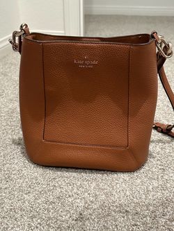 Kate Spade New York Brown Leather Bucket Bag