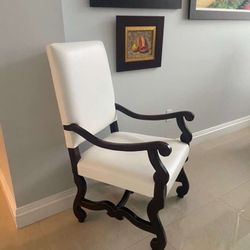 Beautiful Wooden And Vinyl Chairs (8)