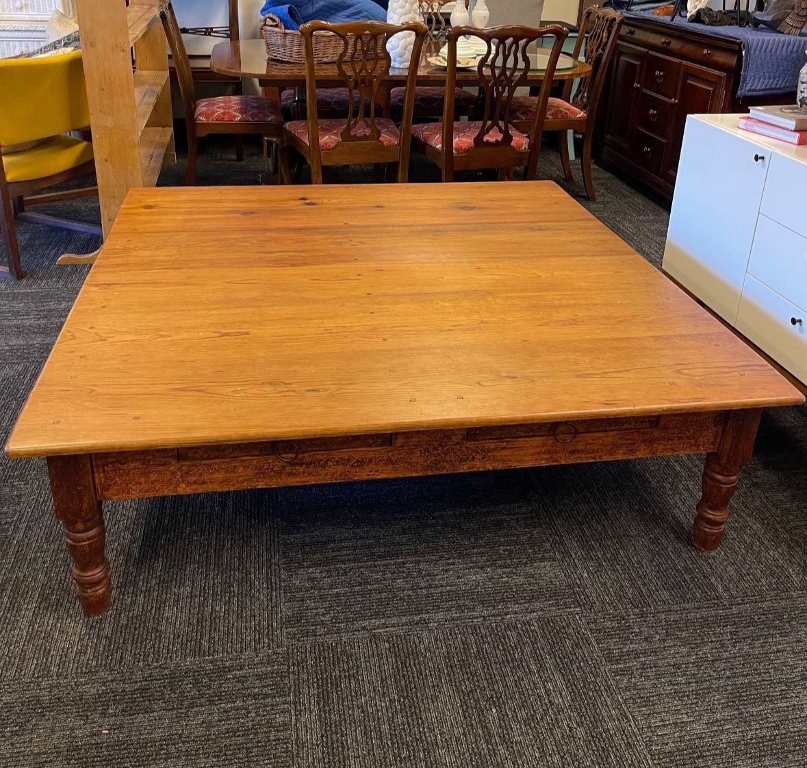 Solid Wood Oversized Coffee Table