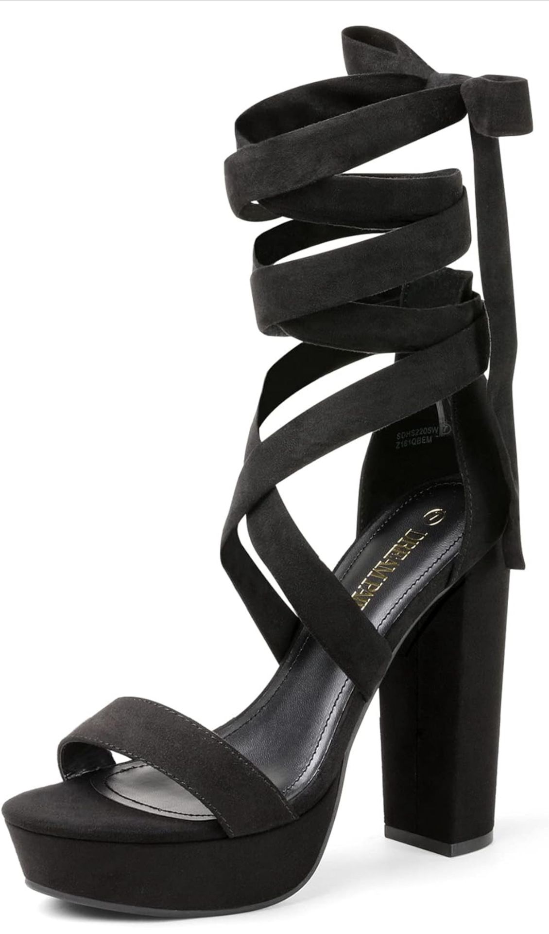 DREAM PAIRS High Chunky Block Platform Heels For Womens Strappy Gladiator Sexy Open Toe Dressy Sandal SDHS2205W Black 11